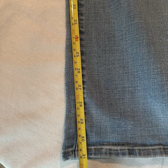 levis 505 jeans womens size 14 straight leg stretch mid rise denim blue - Picture 6 of 8